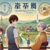 「方言がない県」に基づいたアニメ風画像です。茨城県の地理や文化の特徴を背景に、標準語の県らしい雰囲気を表現